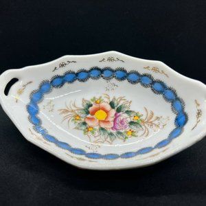 Japanese Porcelain Flower Dish made in Occupied Japan (1945-1952)